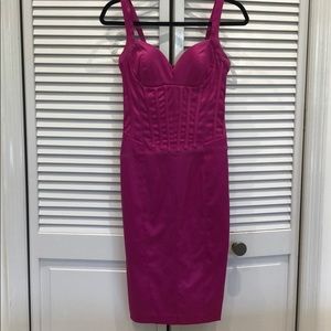 Fuchsia midi dress